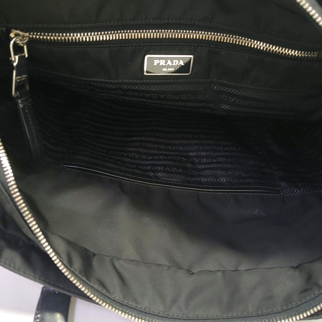 Nylon Shoulder Bag Black