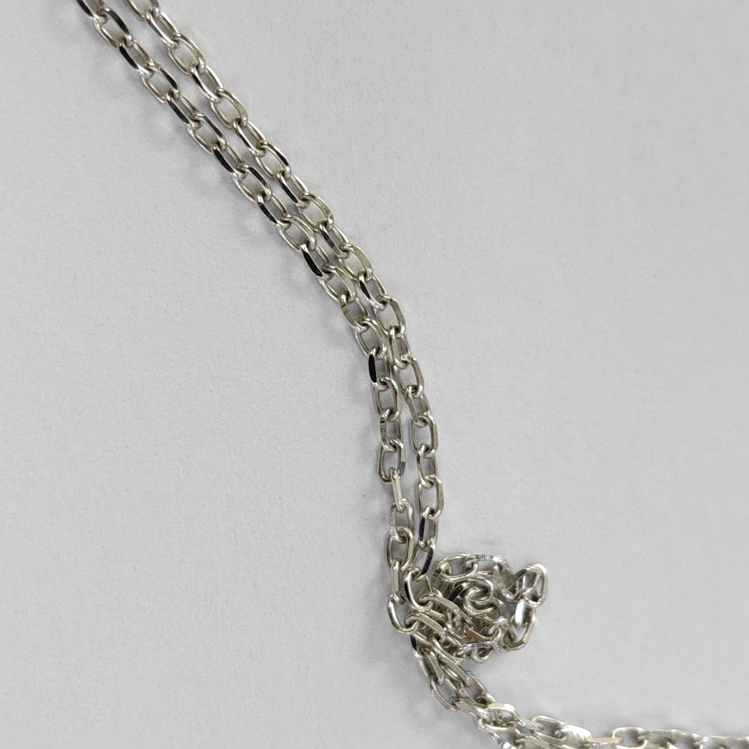 18k White Gold Silver Necklace