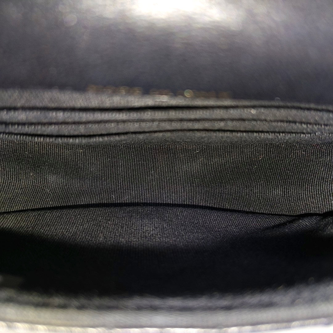 Quilted Lambskin Shoulder Bag Black