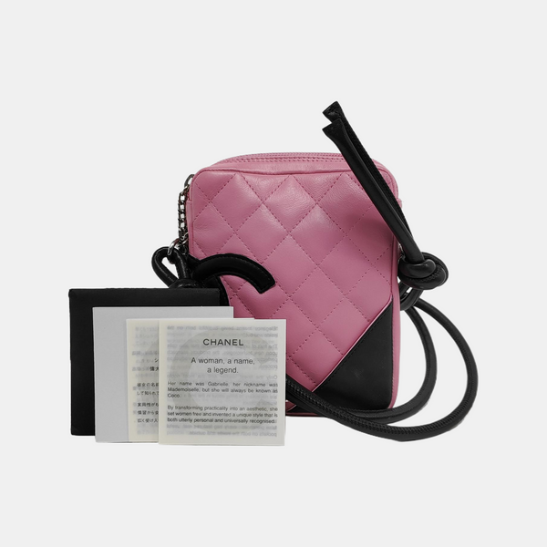 Authenticated pre-owned  CAMBON Small Quilted Calfskin Pink - Shoulder Bag at Looply