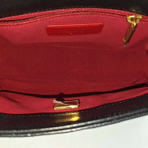 CLASSIC FLAP Mini Quilted Grained Calfskin Black