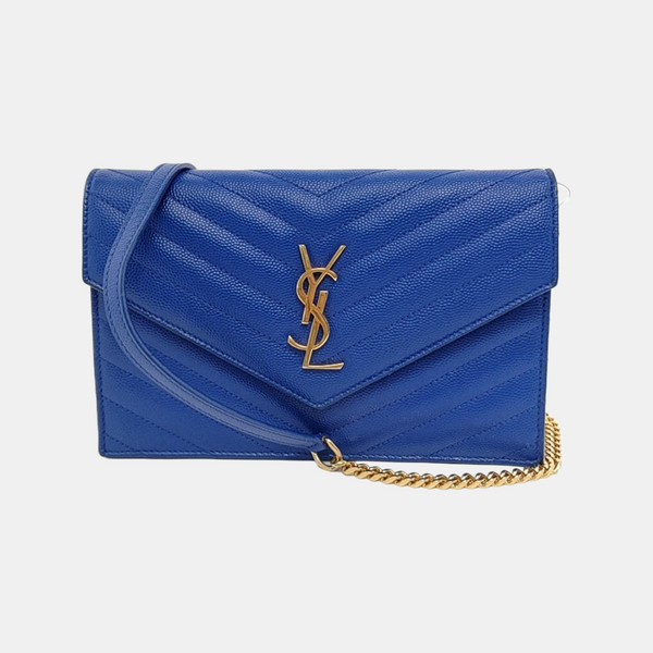 MONOGRAM WOC Chevron, Quilted Calfskin Blue