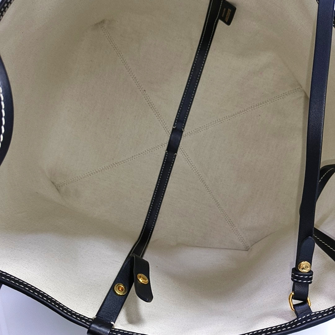 Beach Tote Coated Canvas Blue