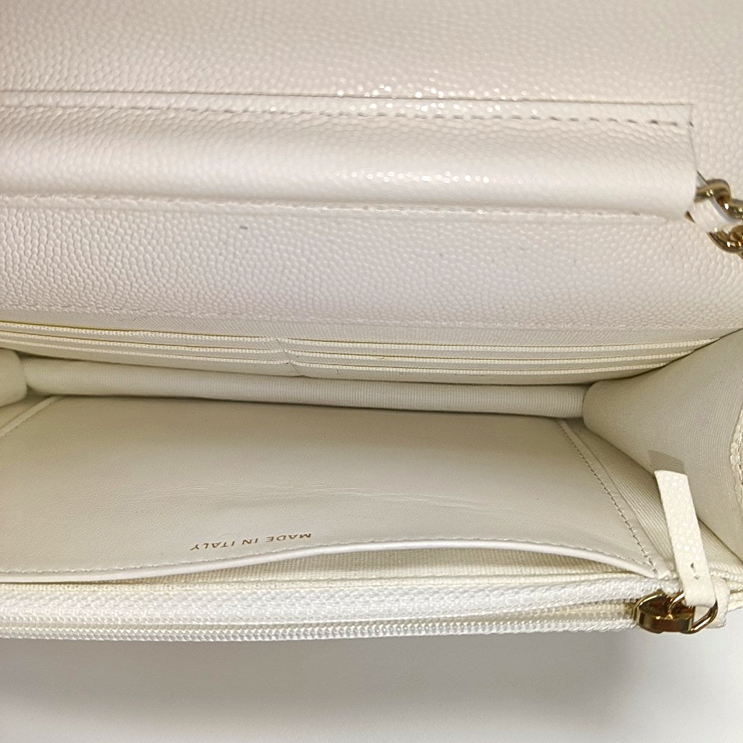 WOC Quilted Grained Calfskin White