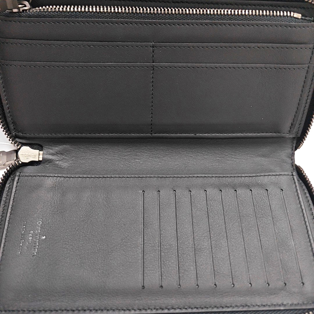 ZIPPY Damier Graphite Calfskin Black Wallet