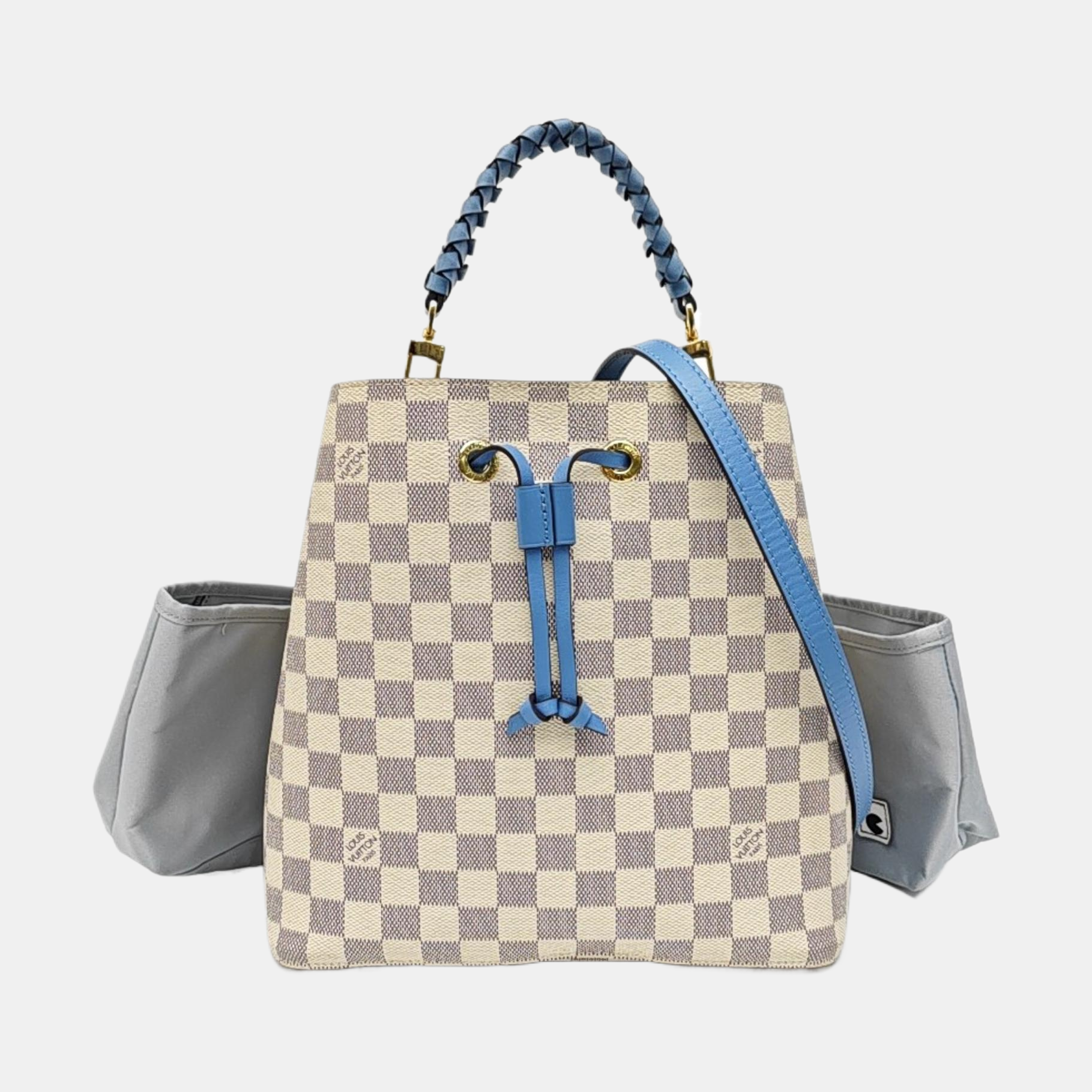 NÉONOÉ MM Damier Azur Coated Canvas White