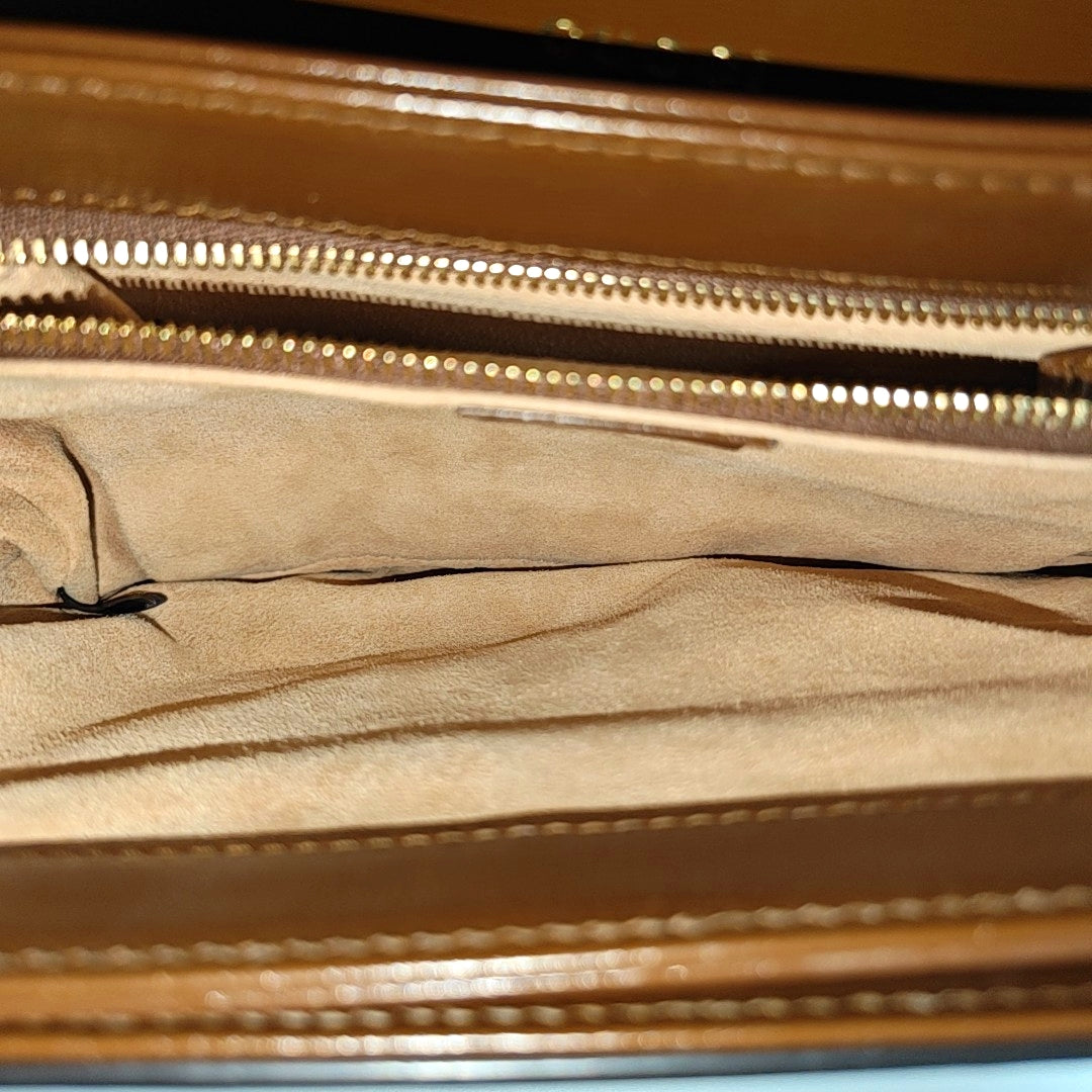 Horsebit 1955 Medium Monogram Coated Canvas Beige