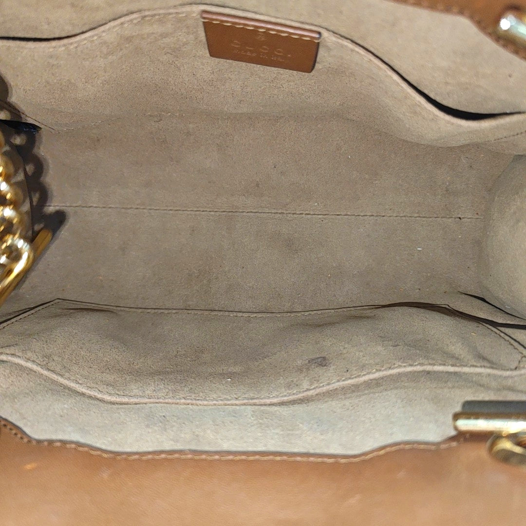 Padlock Small Monogram Coated Canvas Beige