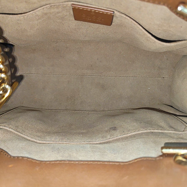 Padlock Small Monogram Coated Canvas Beige