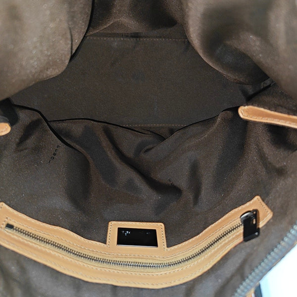 Canvas Top Handle Bag Brown