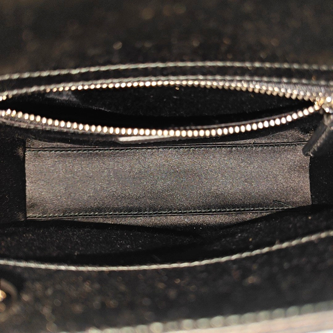 Authenticated pre-owned  Lady Dior Mini Silk Satin Black - Tote Bag at Looply