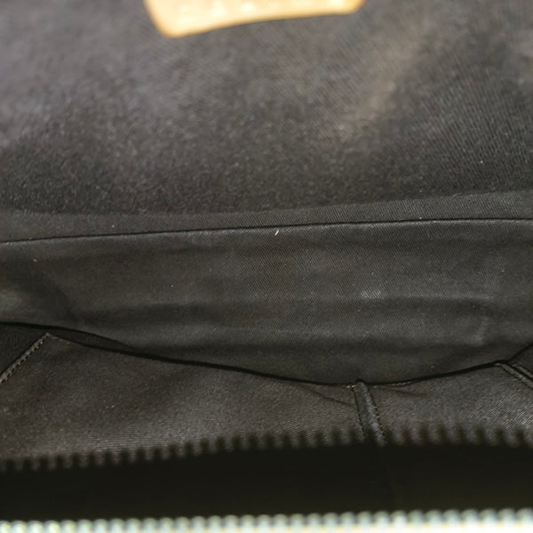 Coated Canvas Shoulder Bag Brown