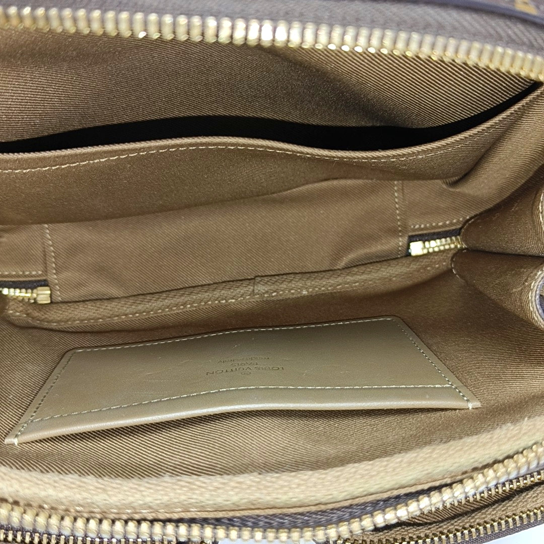 UTILITY Monogram Coated Canvas Brown
