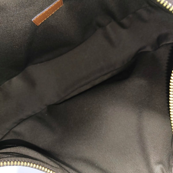 LOOP HOBO Monogram Coated Canvas Brown
