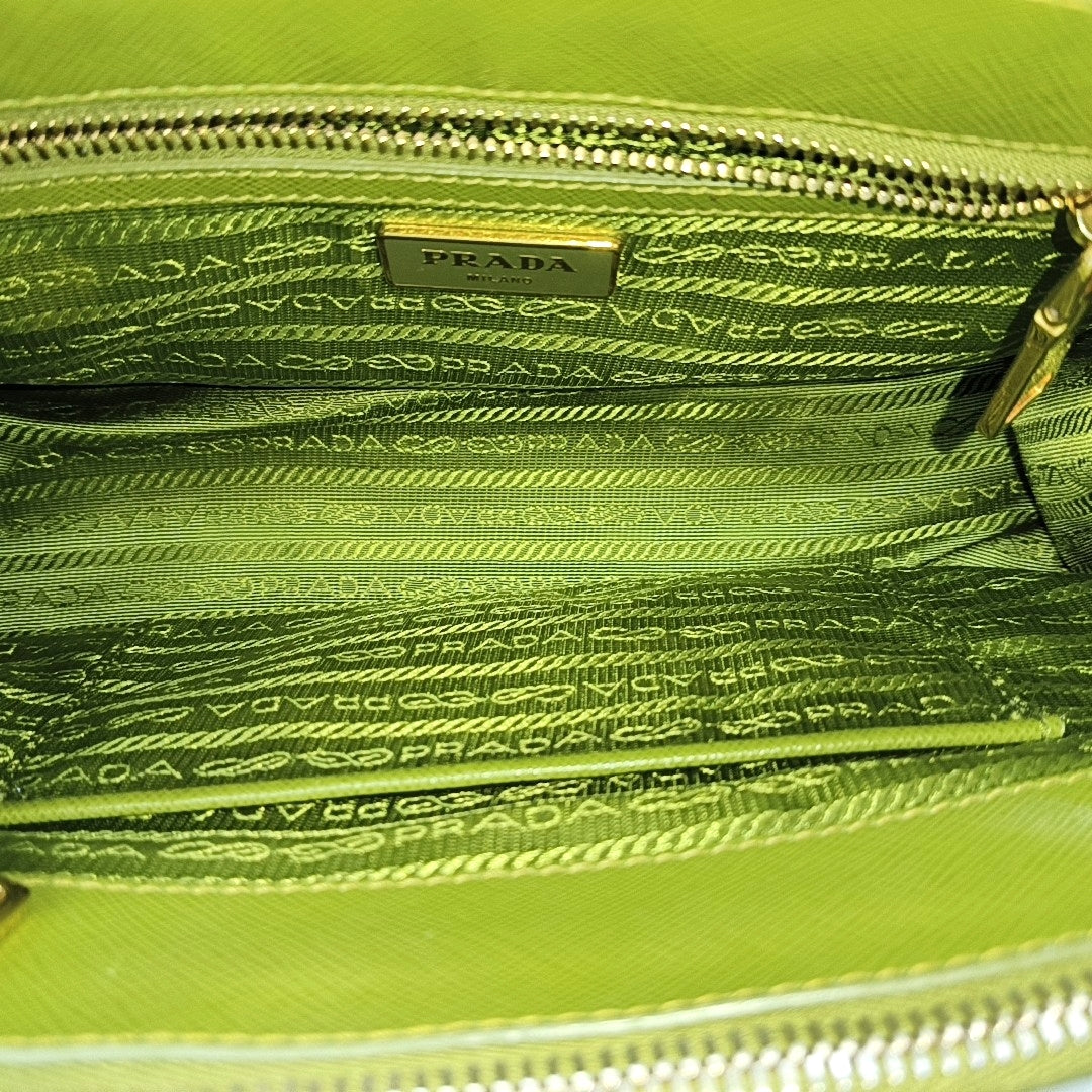 Galleria Small Saffiano Calfskin Green