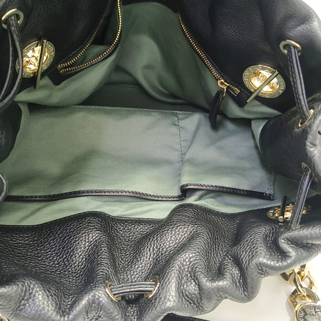 Leather Shoulder Bag Black