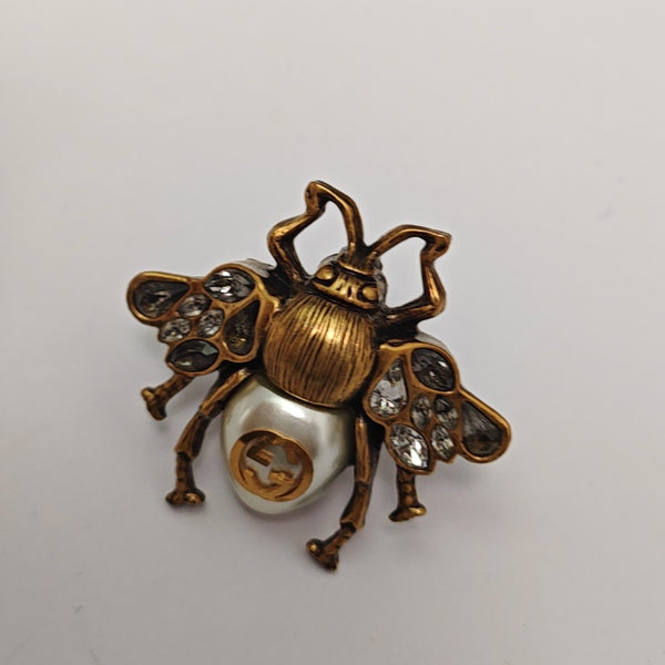 Interlocking G Metal Gold Ring EU 50