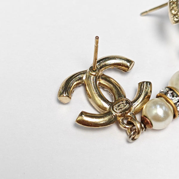 CC Logo Metal Gold Earrings