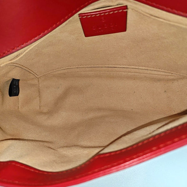 GG Marmont Small Quilted Calfskin Red