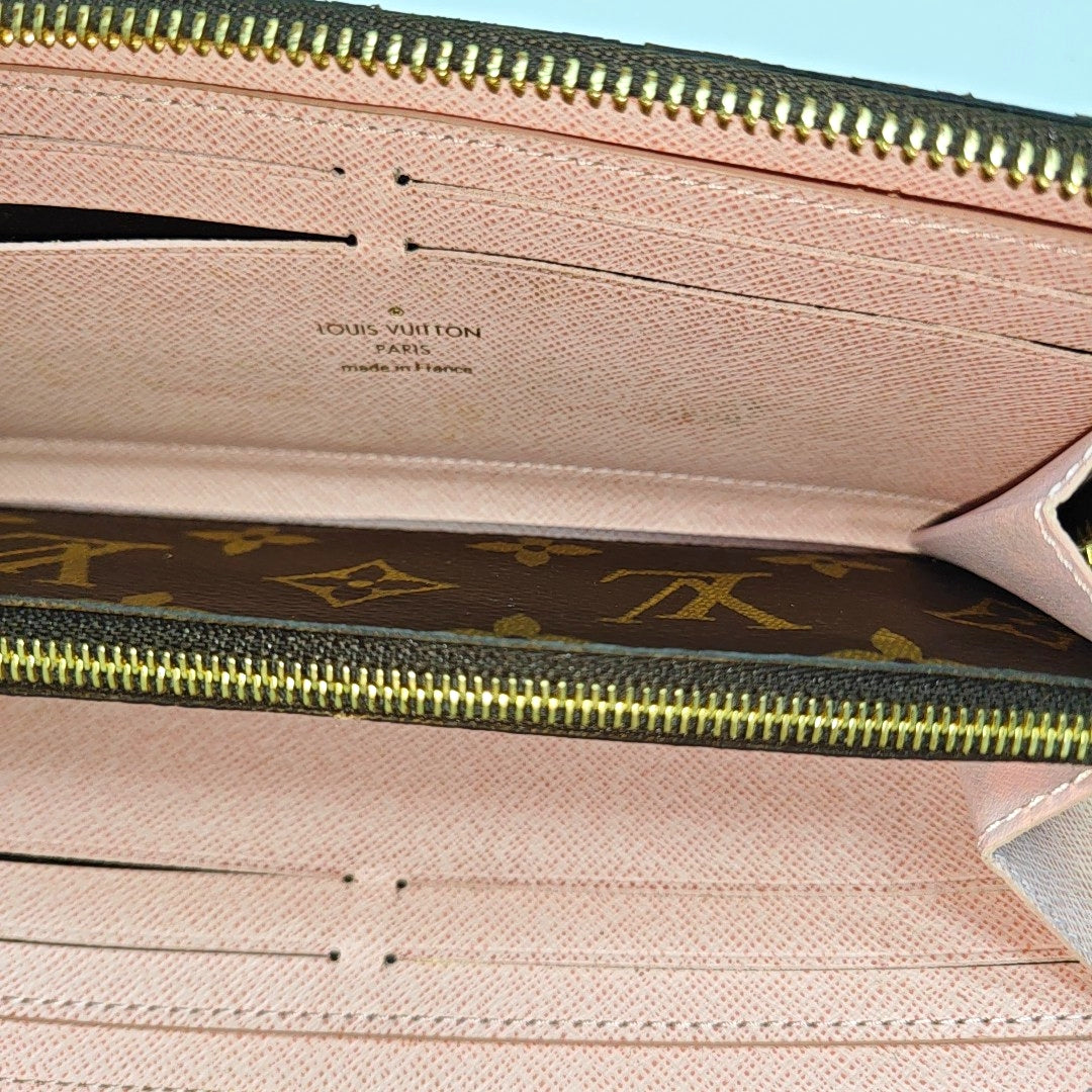 CLÉMENCE Monogram Coated Canvas Brown Wallet