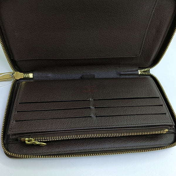 INSOLITE Damier Ebene Coated Canvas Brown Wallet