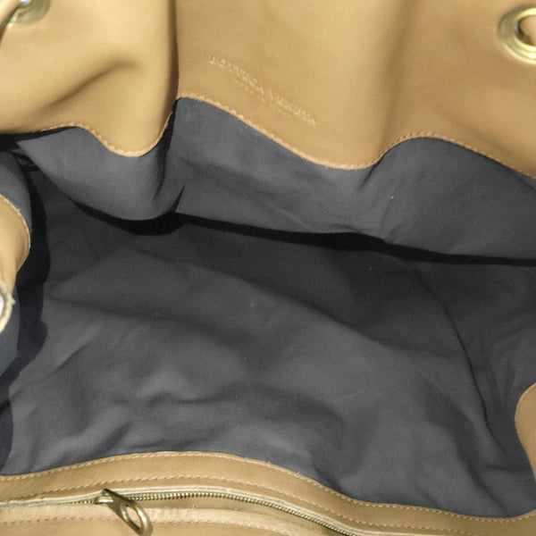 Calfskin Top Handle Bag Brown