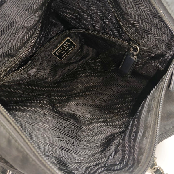 Nylon Shoulder Bag Black