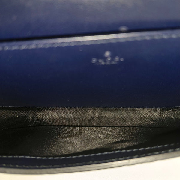 Monogram Calfskin Clutch Blue