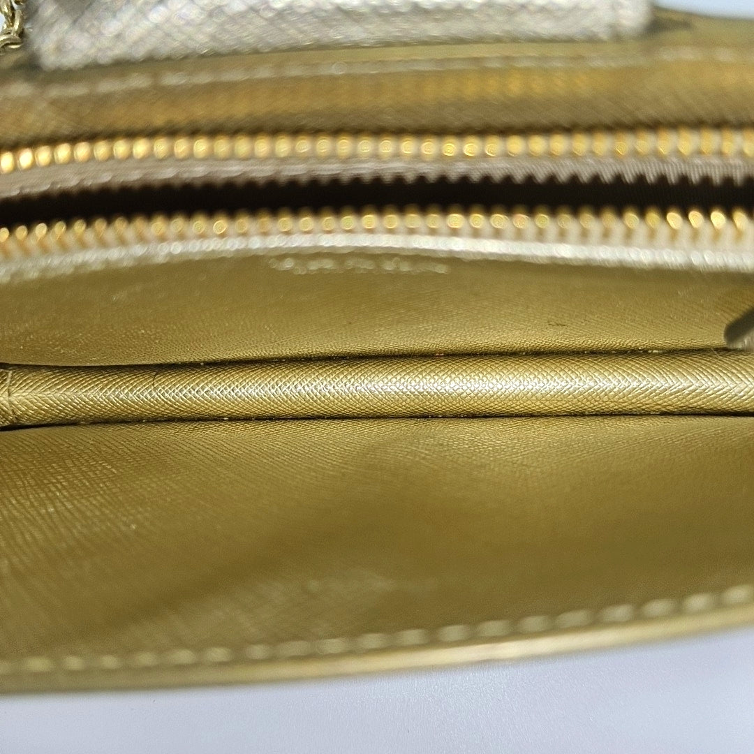 Saffiano Calfskin Shoulder Bag Beige