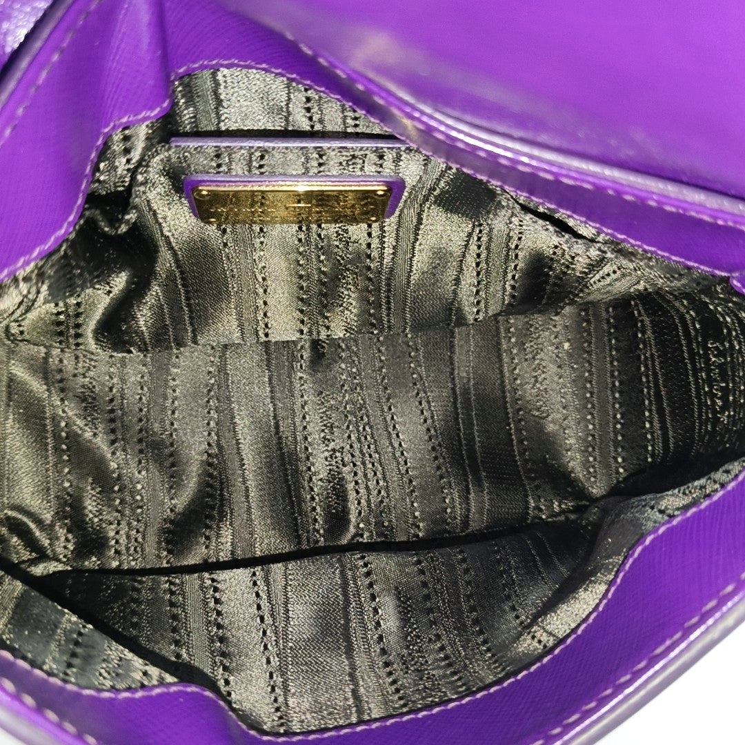 Calfskin Shoulder Bag Purple