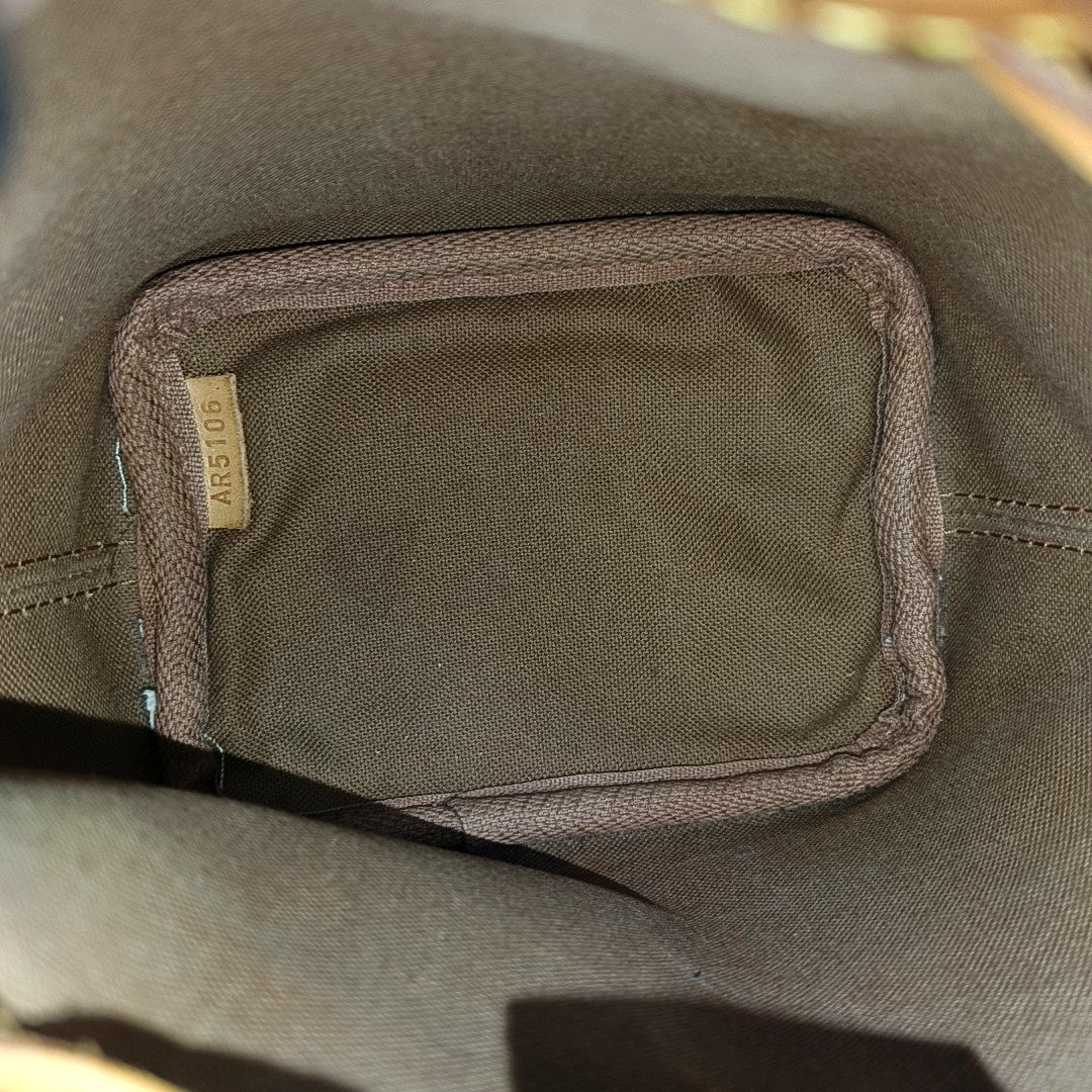 NÉONOÉ Nano Monogram Coated Canvas Brown