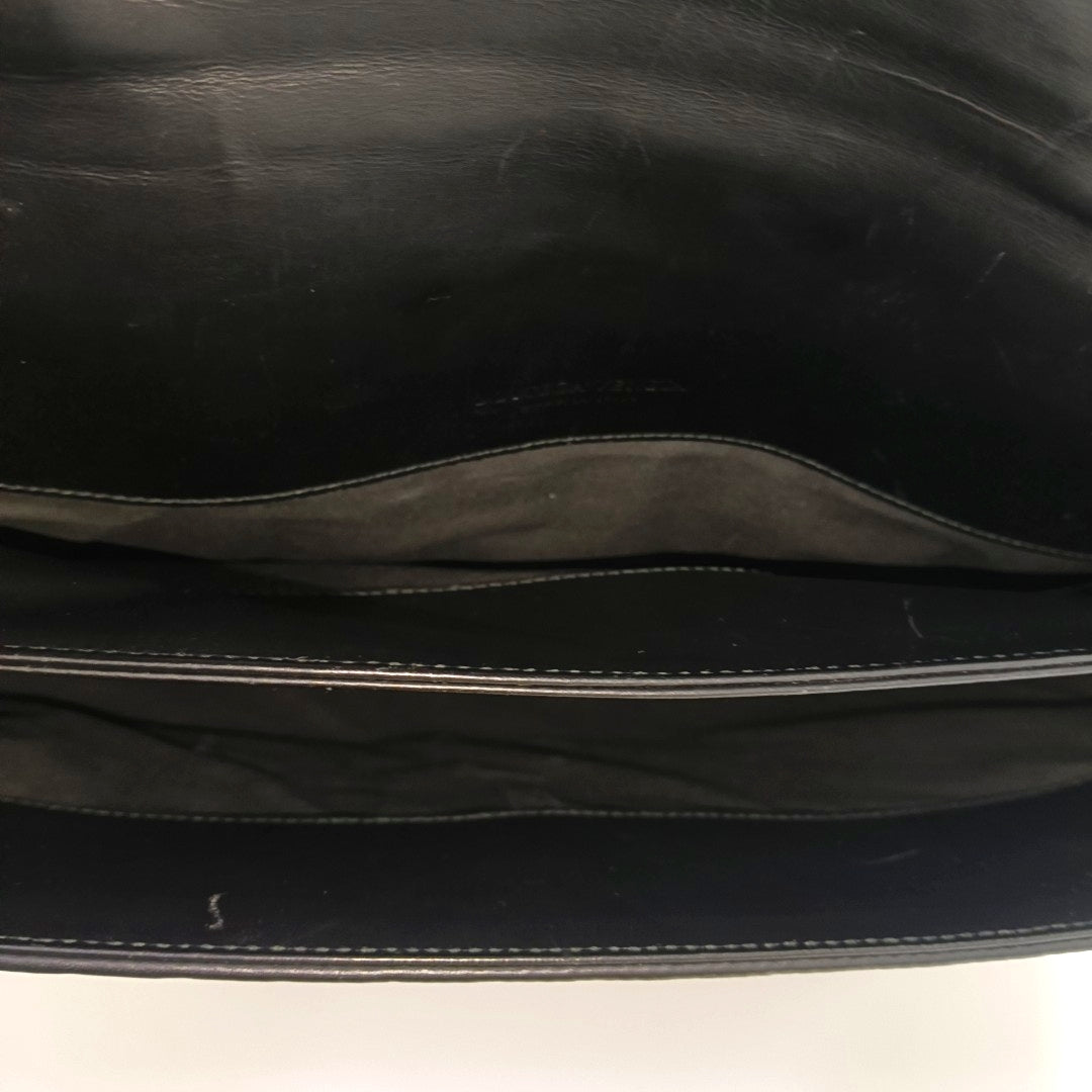 Calfskin Top Handle Bag Black
