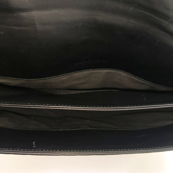 Calfskin Top Handle Bag Black