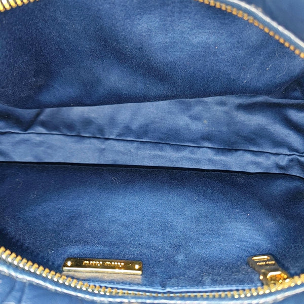 Bow Tote Lambskin Blue