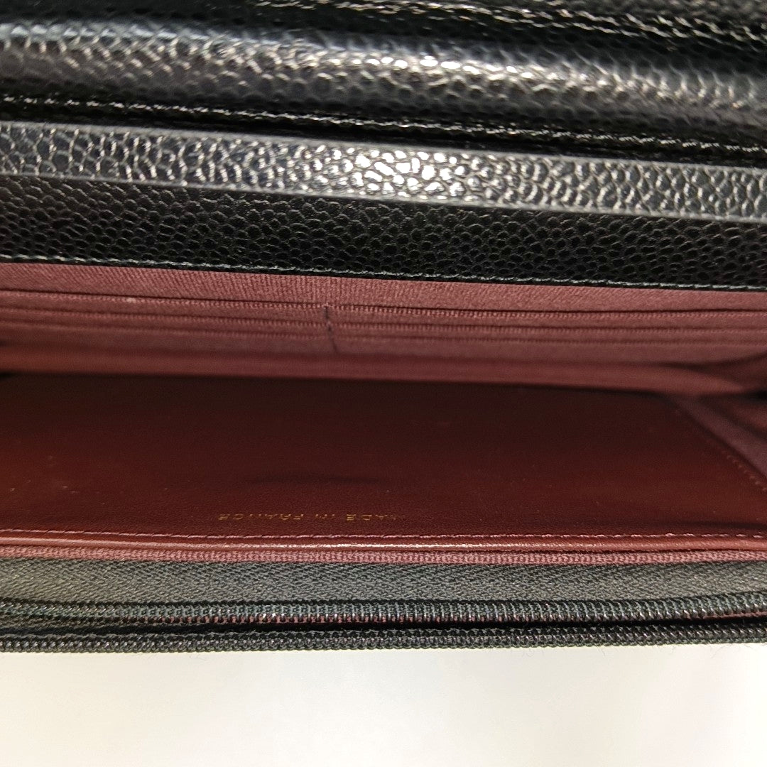 WOC Quilted Grained Calfskin Black