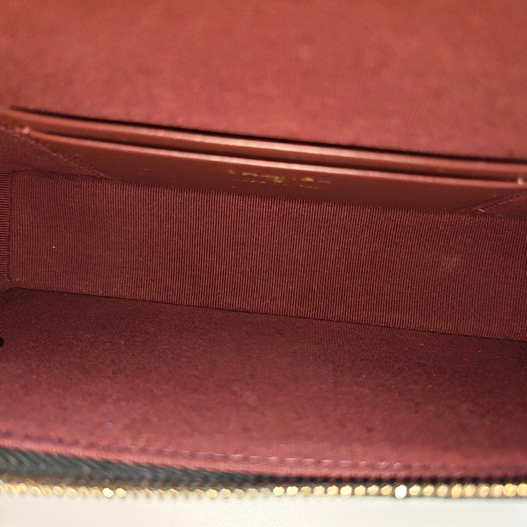 Quilted Grained Calfskin Shoulder Bag Black