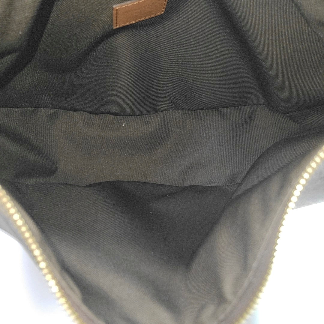 LOOP HOBO Monogram Coated Canvas Brown