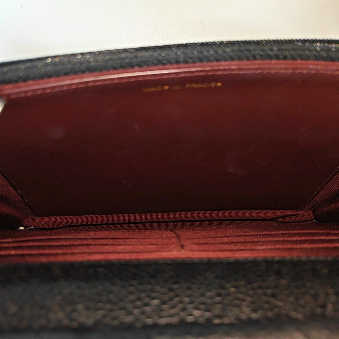 WOC Quilted Grained Calfskin Black