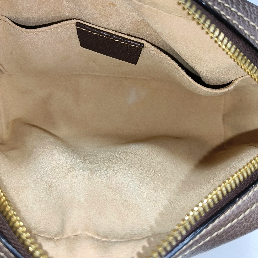 Ophidia Small Monogram Coated Canvas Beige