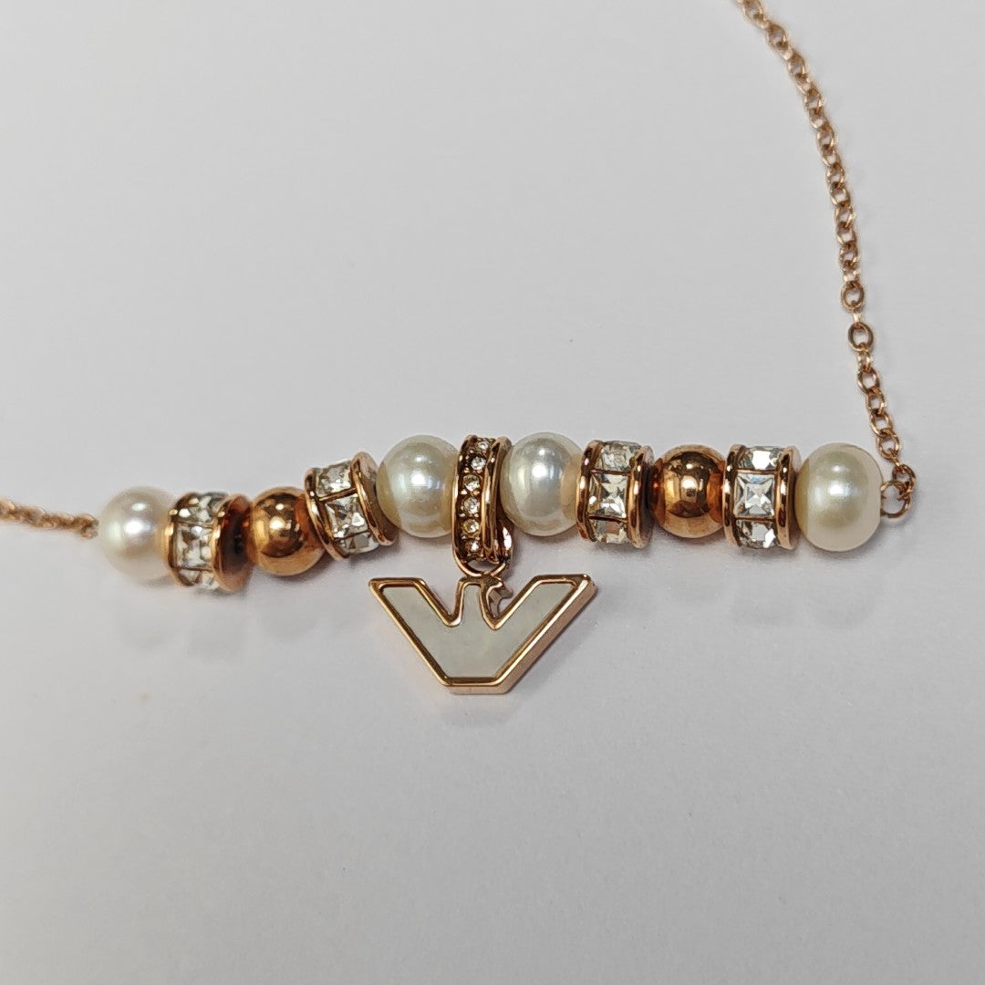 Steel Rose Gold Necklace