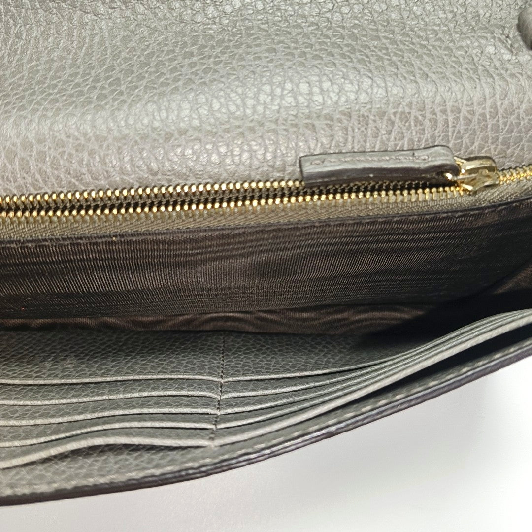 GG Marmont Super Mini Calfskin Gray