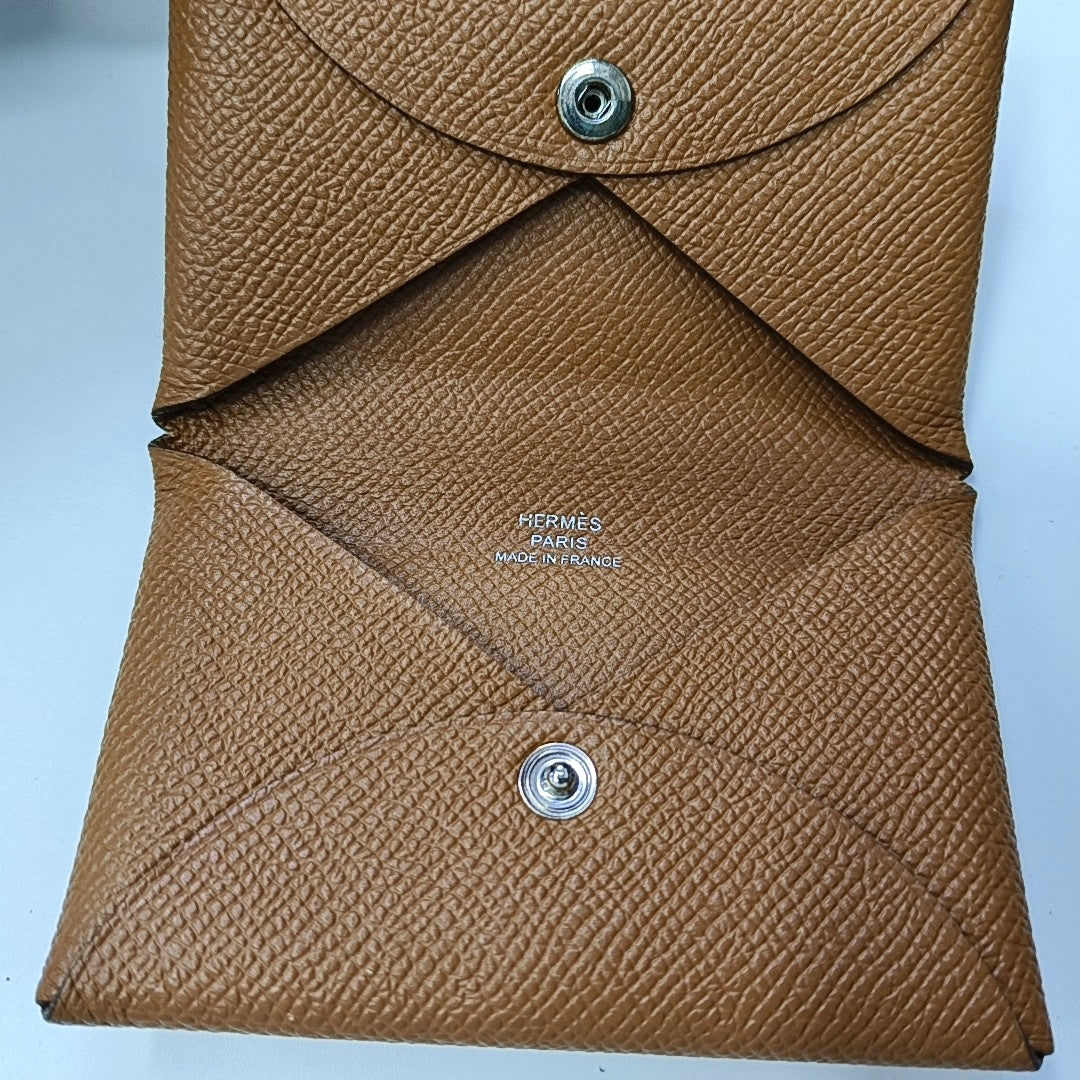 Calvi Epsom Brown Card Holder