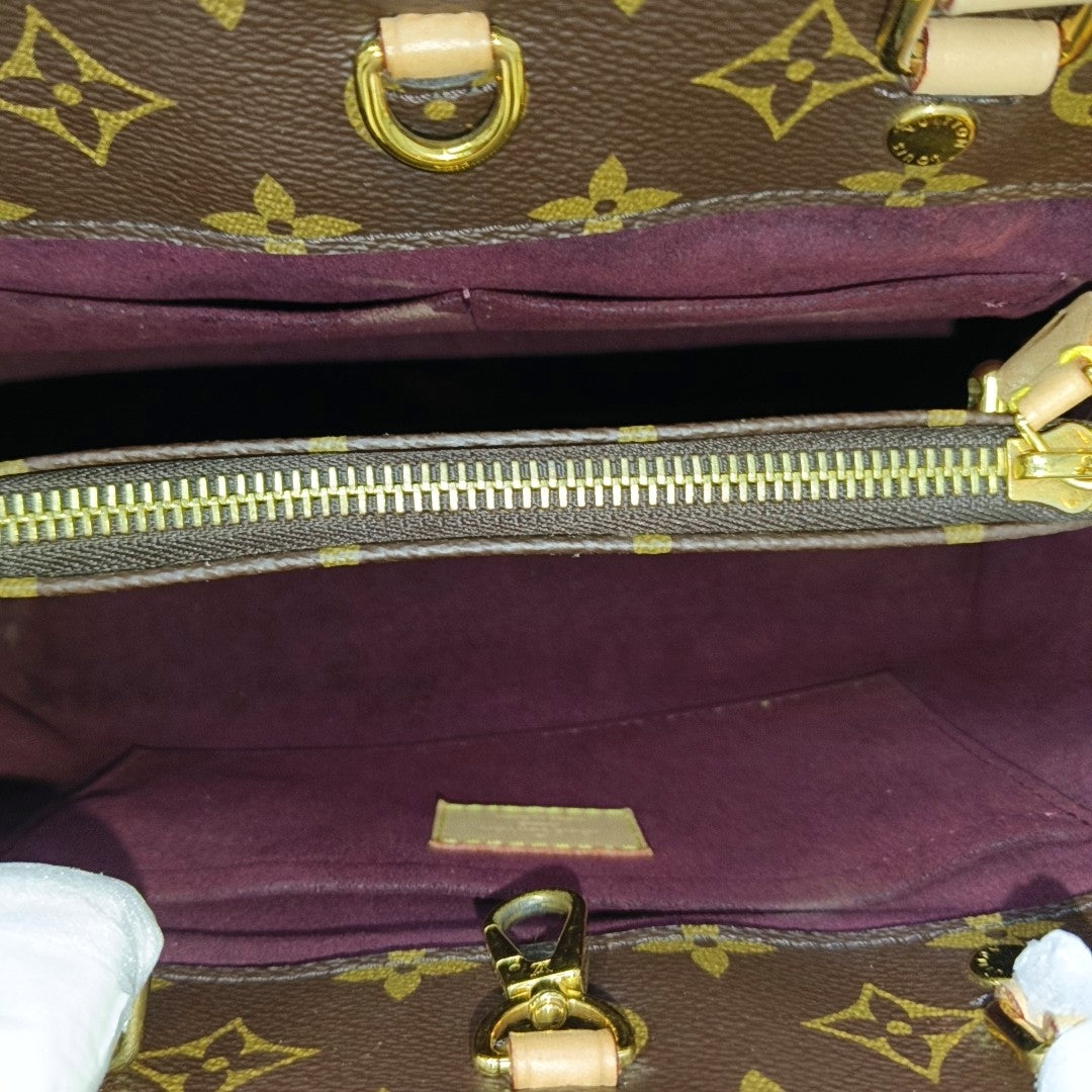 MONTAIGNE Monogram Coated Canvas Brown