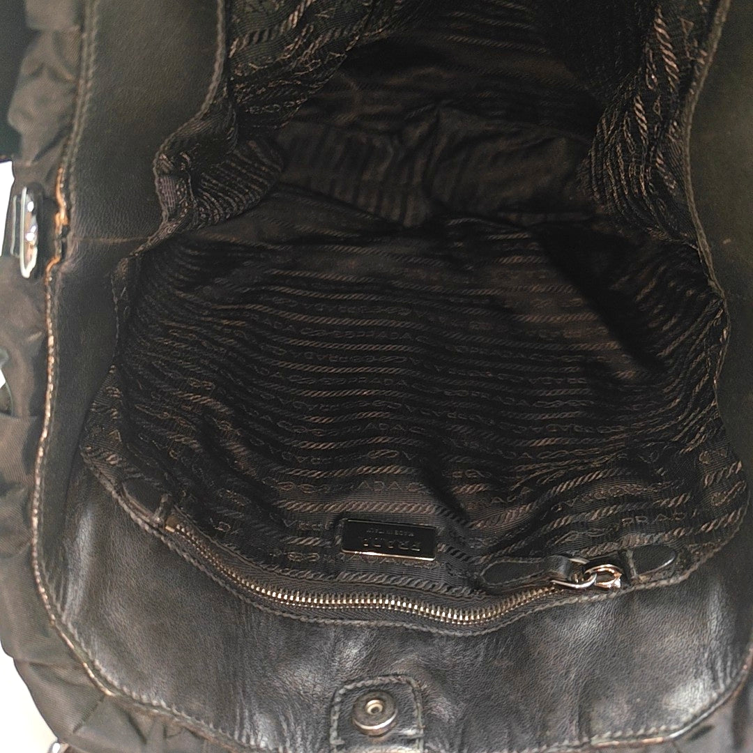 Gaufre Quilted Nylon Black