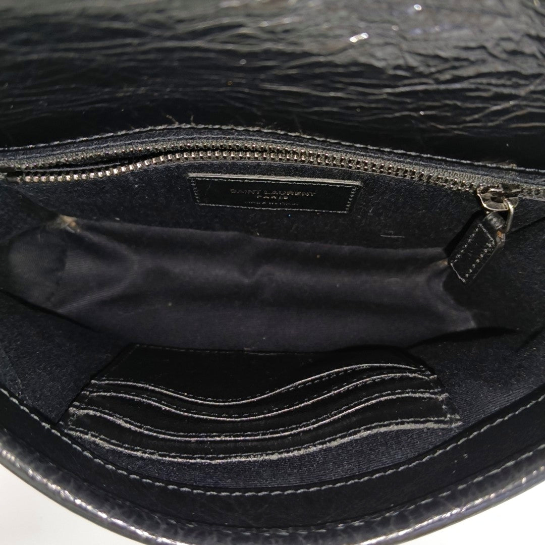 NIKI Mini Chevron Calfskin Black