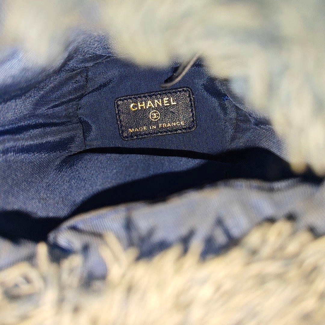 DRAWSTRING Mini Quilted Denim Blue
