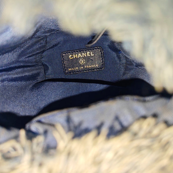 DRAWSTRING Mini Quilted Denim Blue
