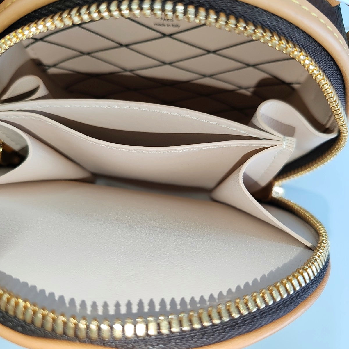 BOITE CHAPEAU Mini Monogram Coated Canvas Brown