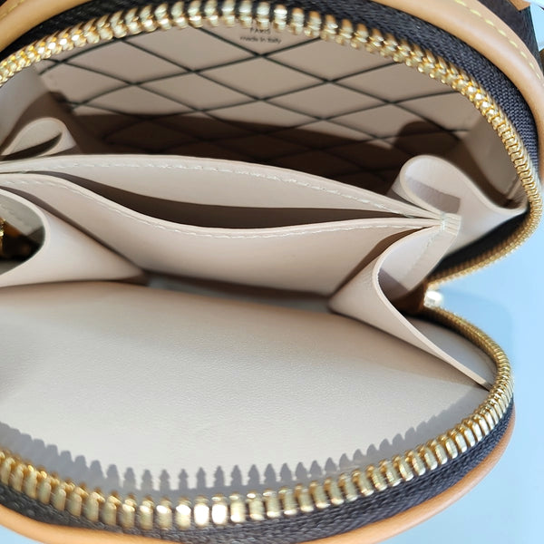 BOITE CHAPEAU Mini Monogram Coated Canvas Brown