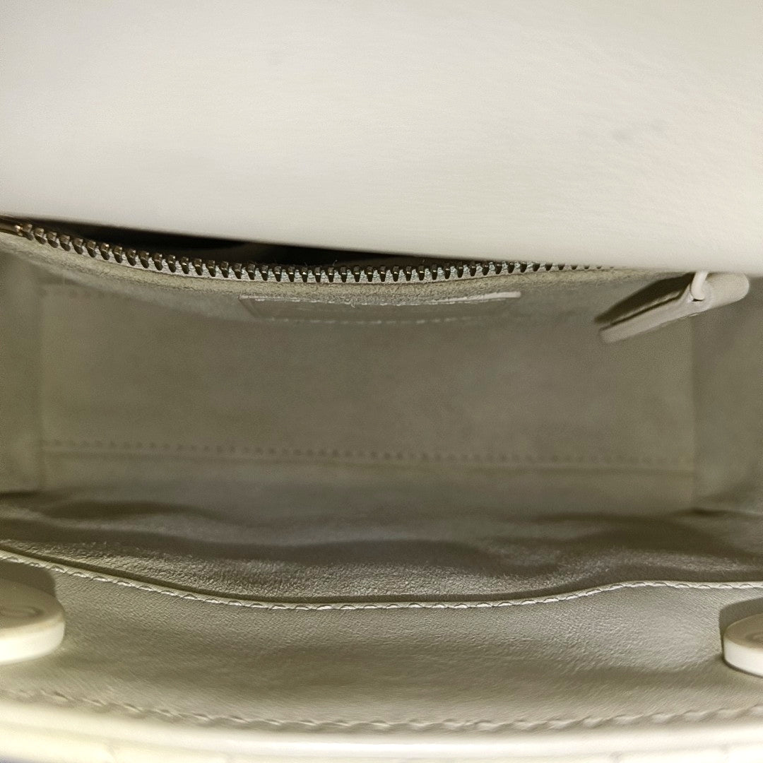 Lady Dior Mini Cannage Lambskin White